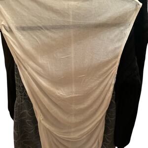 Free People Sheer White and Gray Blouse